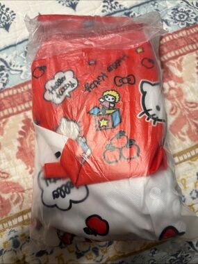 Hello Kitty Red and White Kids Shoulder Bag with Cute Cartoon Print